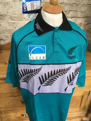 Vintage 1999 Asics Zealand World Cup Cricket Shirt Top Extra Large Rare BNWT 2