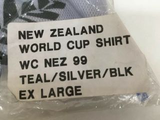 Vintage 1999 Asics Zealand World Cup Cricket Shirt Top Extra Large Rare BNWT 6