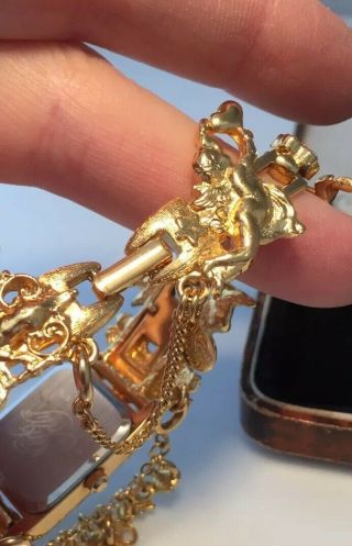 vintage jewellery stunning kirks folly angels & stars crystal watch - 7