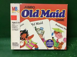 1968 Vintage Jumbo “old Maid “ Game Nib By Mb