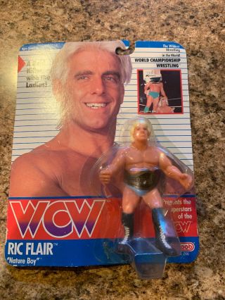 1990 Wcw Nature Boy Ric Flair Galoob 4.  5” Wrestling Figure Vintage Wwe Mip Wwf
