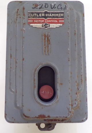 Vintage Cutler Hammer Motor Control Switch,  220 V.  Coil