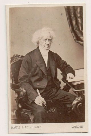 Vintage Cdv Sir John Herschel,  1st Baronet English Mathematician,  Astronomer,