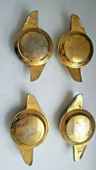 Rare Authentic Og Set Dayton 9223 Lowrider Rims Two Wing Knock Off Center Caps