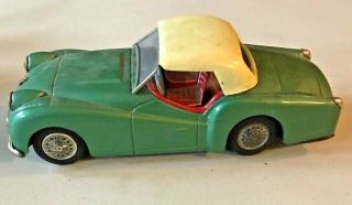 Vintage Triumph Tr3 Tin Plate Japanese Friction Toy Car