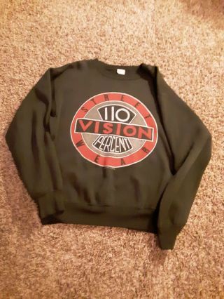 Vintage 80`s Vision Street Wear Sweatshirt Mens Medium W/ Pockets