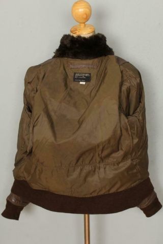 Vtg 1975 Brill Bros G - 1 US NAVY Goatskin Flight Leather Jacket Size 38/40 4
