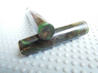 VINTAGE JADE GREEN/BROWN WATERMAN ' S no.  92V FOUNTAIN PEN 7