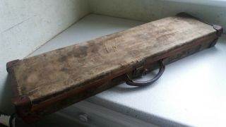 Antique / Vintage Leather And Canvas Gun Case - Charles Lancaster & Co