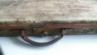 ANTIQUE / VINTAGE LEATHER AND CANVAS GUN CASE - CHARLES LANCASTER & CO 3