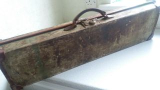 ANTIQUE / VINTAGE LEATHER AND CANVAS GUN CASE - CHARLES LANCASTER & CO 5