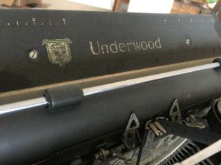 Vintage Underwood Elliot Typewriter 1920s Xlnt cond 7