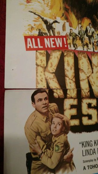 KING KONG ESCAPES 27x 41 VINTAGE Poster RARE 1968 5