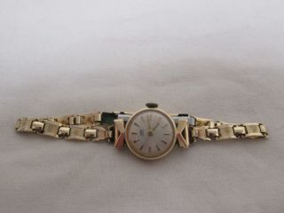 Ladies Vintage Tudor Royal (Rolex) Hallmarked 375 9ct Gold Wristwatch 2