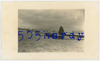 Wwii Us Gi Photo - Marked Tail & Fuselage Of P - 38 Lightning That Crash Landed