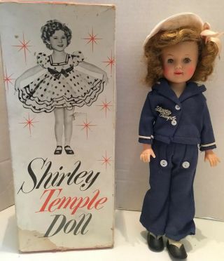 Vintage Ideal Shirley Temple Doll 12” 1957 Captain January Outfit & Box