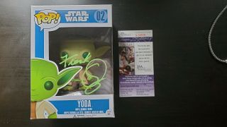 Frank Oz Rare Star Wars Signed Funko Pop Back Yoda With From Jsa