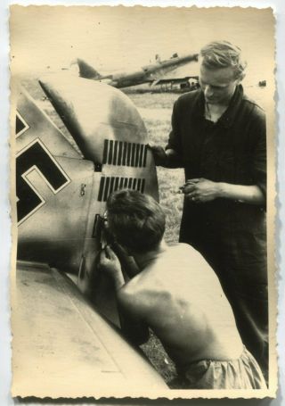 German Wwii Archive Photo: Luftwaffe Pilot After Successful ? Mission