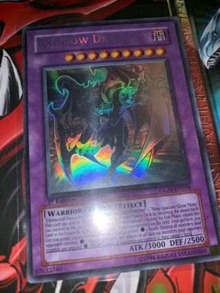 Rainbow Dragon/chaos Neos Glas Misprint 1st Edition Ghost Rare