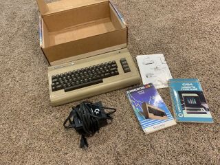 Vintage Commodore 64 Color Personal Computer With Power Cord - Read