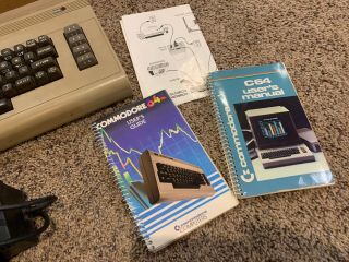 VINTAGE COMMODORE 64 COLOR PERSONAL COMPUTER with power cord - read 2