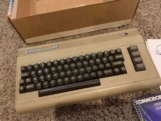 VINTAGE COMMODORE 64 COLOR PERSONAL COMPUTER with power cord - read 3