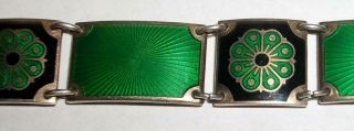 Vintage Bracelet / David Andersen / 925 Sterling Silver / Guilloche Enamel