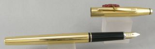 Very Rare Discontinued 18kt Gold Filled Cross Century Classic Fountain Pen