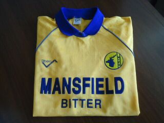 MANSFIELD TOWN 1990 RIBERO Home Shirt LARGE ADULTS Rare Old Vintage 8