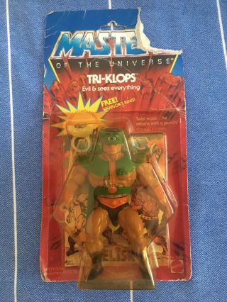 Vintage Mattel Masters of the Universe MOTU Tri - Klops MOC Carded 2