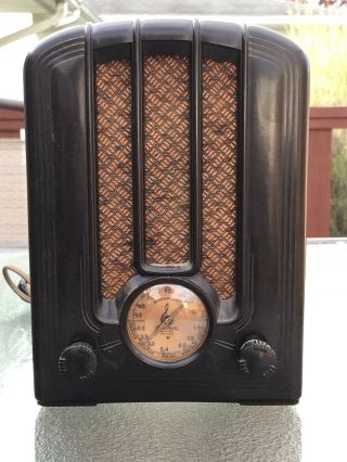 Emerson Antique Vintage Art Deco Bakelite Tombstone Radio Model 1195730