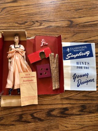Simplicity Fashiondol Fashion Doll & Sewing Set Outfit Dress Up Vintage