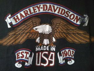 True Vintage 1980s Harley Davidson Eagle Santa Cruz California Tshirt
