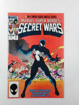 Vintage Marvel Comics Secret Wars 8 1st Black Suit Spider - Man Symbiote Origin