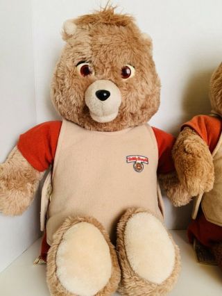 Vintage 1984 - 1985 2 Teddy Ruxpin with 3 books & tapes Bear in 3