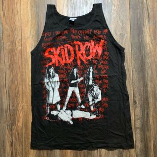 Vintage 80’s Skid Row We Are The Youth Gone Wild Concert Band T - Shirt Tank Top L
