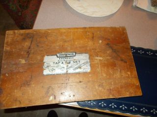 Vintage Craftsman Kromedge Tap And Die Set.  Wooden Box
