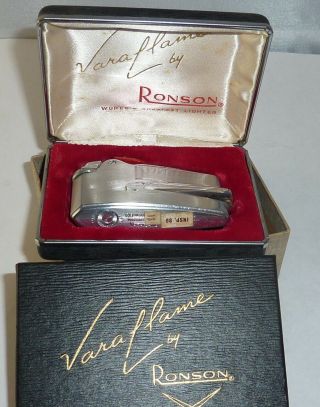 Vintage Ronson Varaflame Lighter & Papers