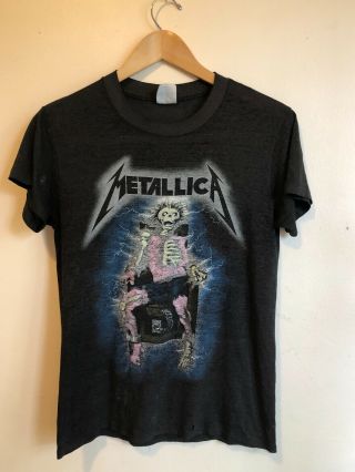 Rare 1987 Vintage Metallica T - Shirt Ride The Lightning Kill 