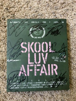 [rare] Bts Skool Luv Affair Sla Official All Member Signed Promo Album