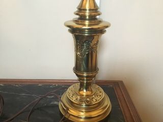 Vintage Stiffel Brass Table Lamp Trophy 29 In Ornate