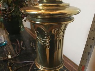 VINTAGE STIFFEL BRASS TABLE LAMP TROPHY 29 In Ornate 2