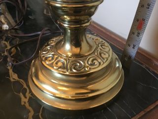 VINTAGE STIFFEL BRASS TABLE LAMP TROPHY 29 In Ornate 3