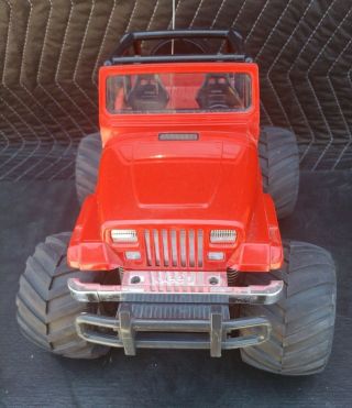 Vintage TAMIYA 1993 Red Jeep Wranger R/C 46017 1:12 Quick Drive w/ Remote 5