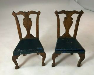 Tynietoy Chippendale Side Chair With Blue Seats