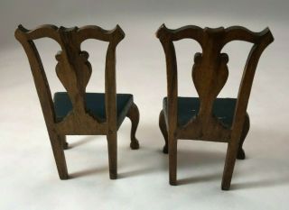 Tynietoy Chippendale Side Chair with Blue Seats 5