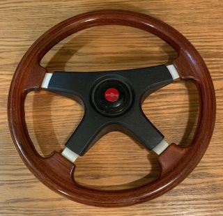 Personal Vintage Italian Wood Wooden Steering Wheel Made In Italy
