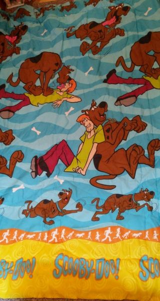Vintage 1998 Dan River Scooby - Doo & Gang Twin Size Bed Comforter Blanket