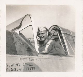 Wwii 1944 Usaaf Cochran Air Field Ga Photo 17 Pilot In Airplane Cockpit