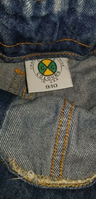 Cross Colours Vintage High Waist Denim button front Shorts Sz 9/10 3